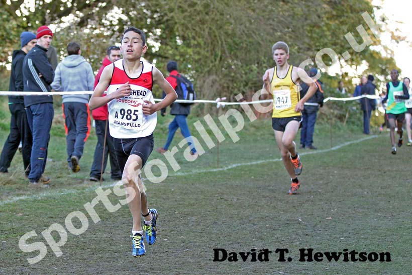 Markhim Lonsdale helped to bring Gateshead home in 2nd place in the under-15 boys  2012 National Cross Country Relay Championships.